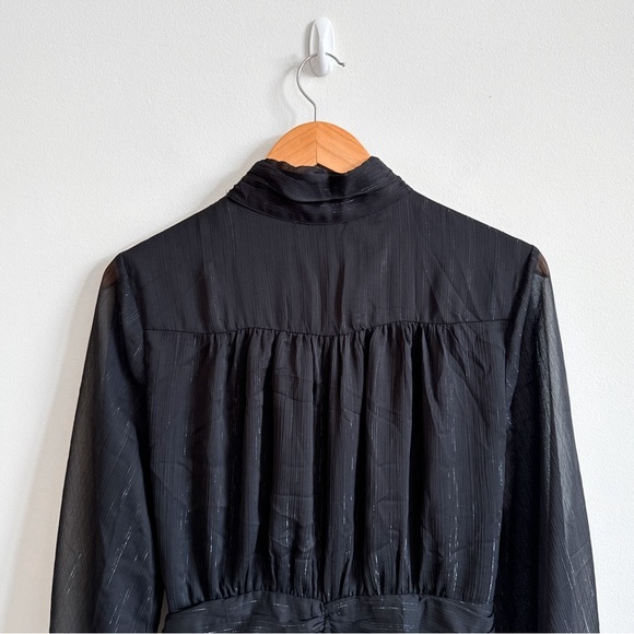 HOUSE OF HARLOW 1960 • Ruched Mini Dress in Black - Picture 11 of 16